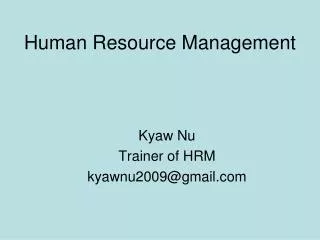 human resource management