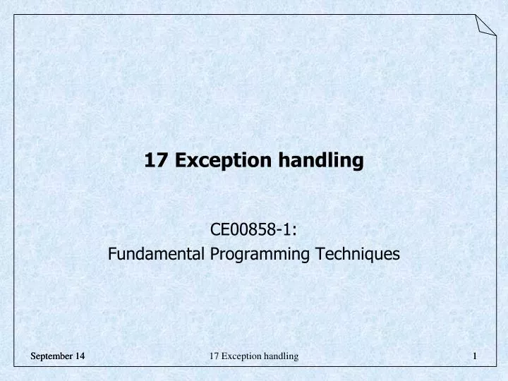 17 exception handling
