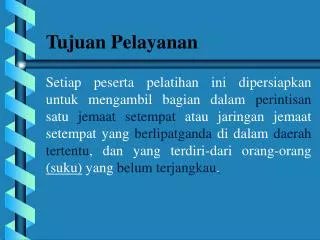 tujuan pelayanan