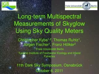 Long-term Multispectral Measurements of Skyglow Using Sky Quality Meters