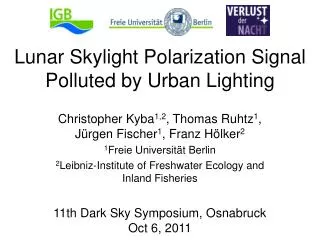 Lunar Skylight Polarization Signal Polluted by Urban Lighting