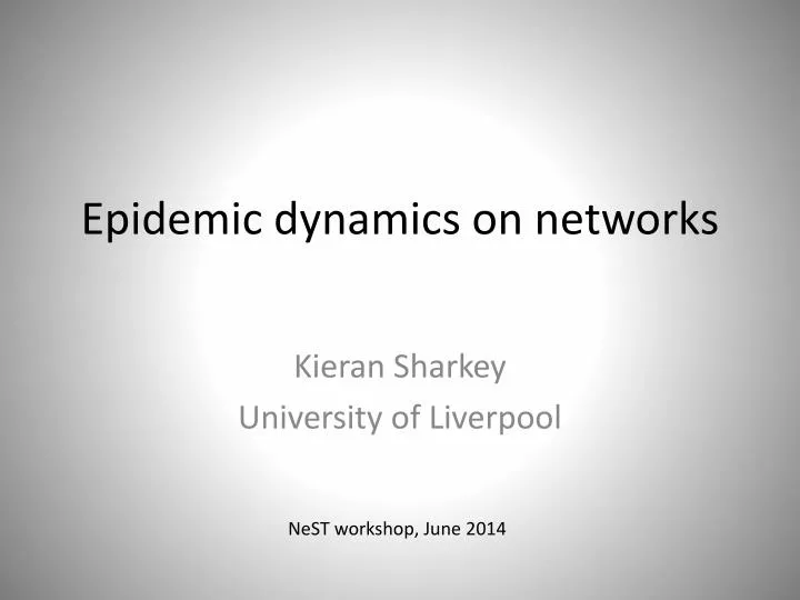 epidemic dynamics on networks