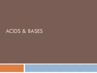 acids bases