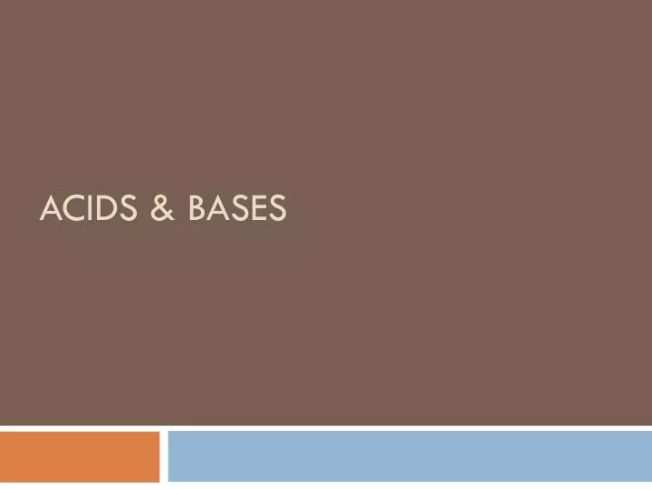 acids bases