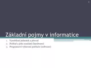 z kladn pojmy v informatice