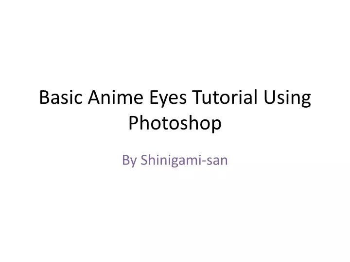 basic anime eyes tutorial using photoshop