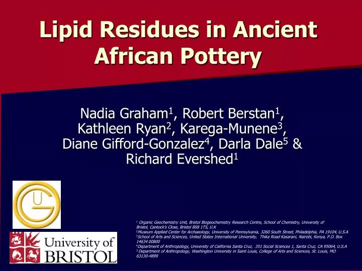 lipid residues in ancient african pottery