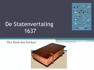 de statenvertaling 1637