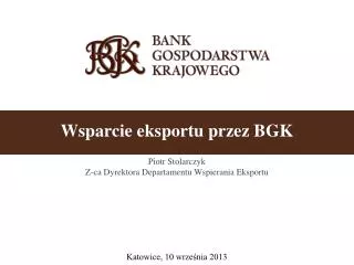 wsparcie eksportu przez bgk