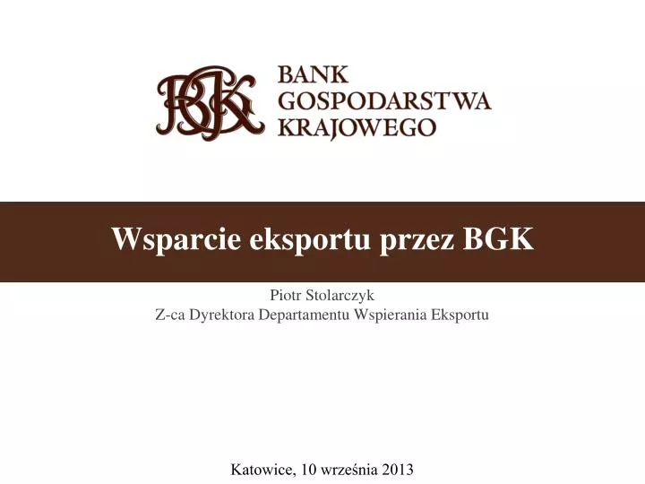 wsparcie eksportu przez bgk