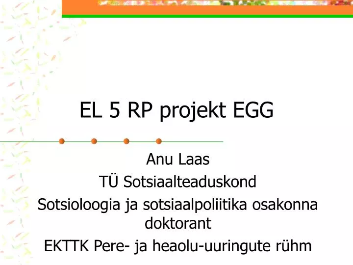 el 5 rp projekt egg