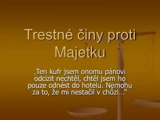 trestn iny proti majetku