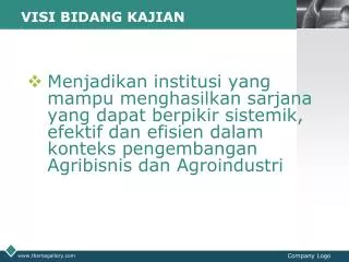visi bidang kajian