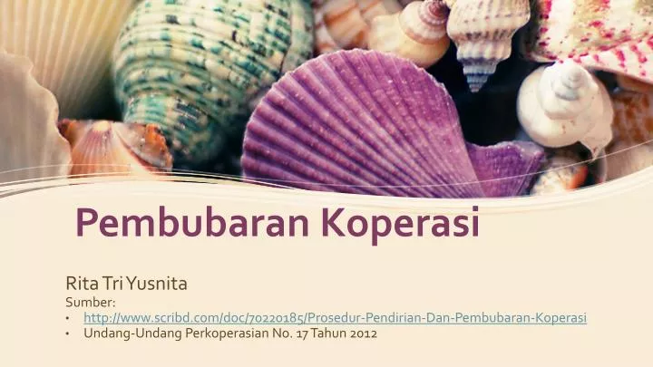 pembubaran koperasi