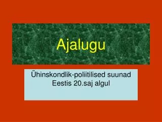 ajalugu