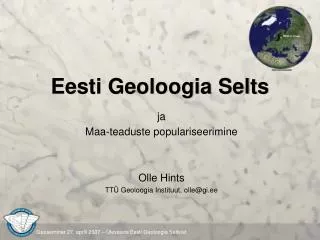 eesti geoloogia selts