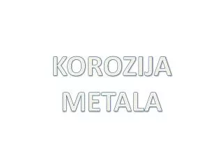 korozija metala
