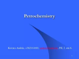 Petrochemistry