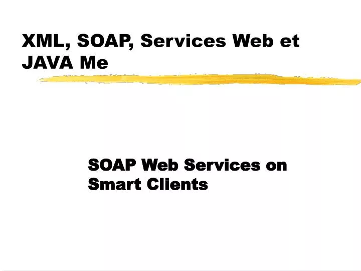 xml soap services web et java me