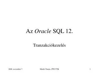az oracle sql 12