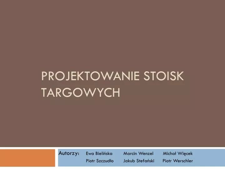 projektowanie stoisk targowych