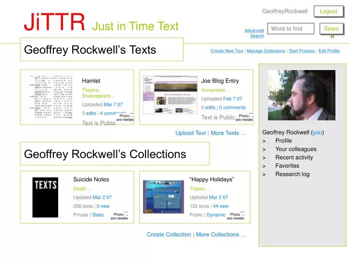 geoffrey rockwell s texts