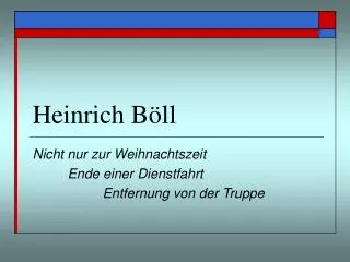 heinrich b ll