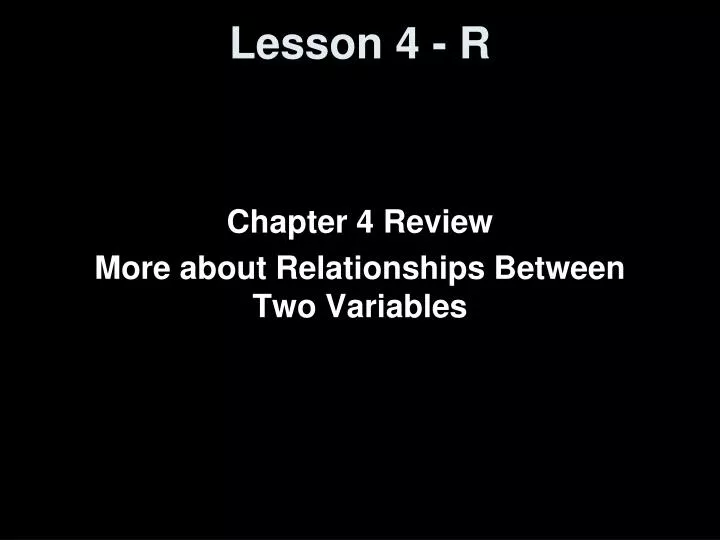 lesson 4 r