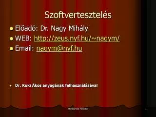 szoftvertesztel s