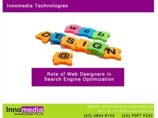 Role of web designers in search engine optimization - See mo
