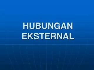 hubungan eksternal