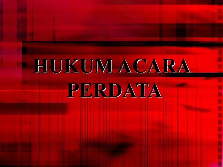 hukum acara perdata