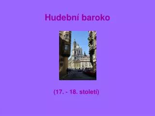 hudebn baroko
