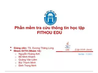 ph n m m tra c u th ng tin h c t p fithou edu