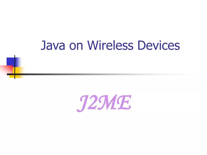 java on wireless devices