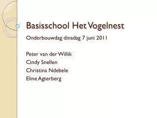 basisschool het vogelnest