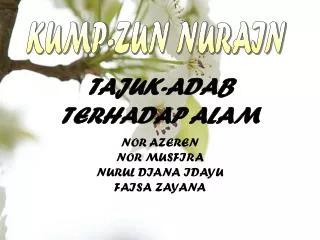 tajuk adab terhadap alam