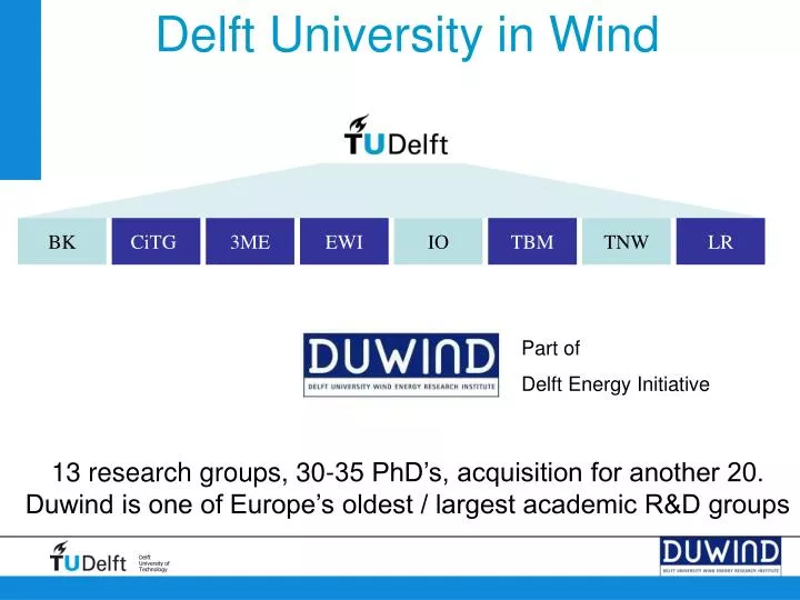 delft university in wind