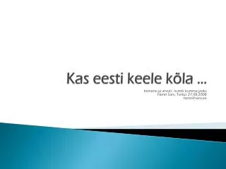 kas eesti keele k la
