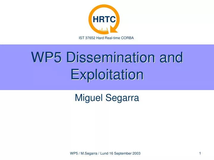 wp5 dissemination and exploitation
