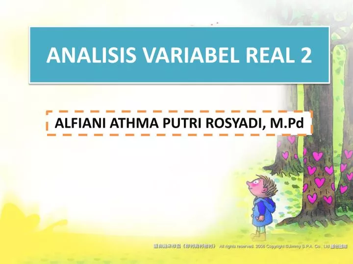 analisis variabel real 2
