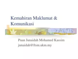 kemahiran maklumat komunikasi