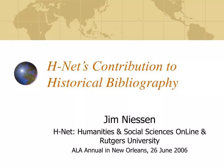 h net s contribution to historical bibliography