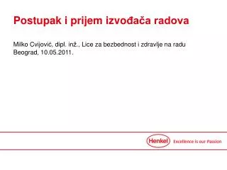 postupak i prijem izvo a a radova