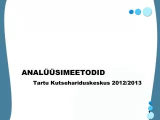anal simeetodid