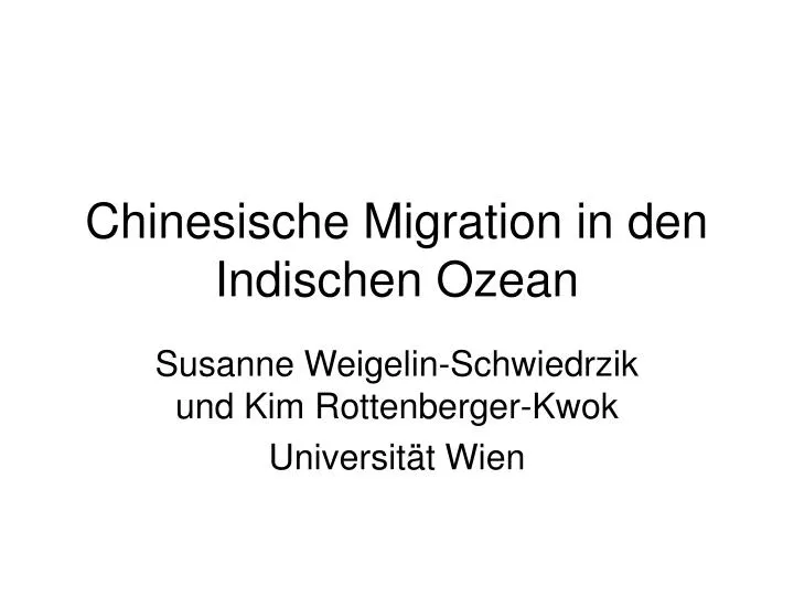 chinesische migration in den indischen ozean
