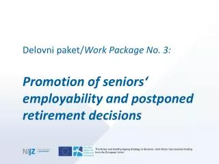 Delovni paket / Work Package No. 3: