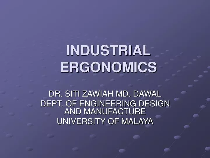 industrial ergonomics