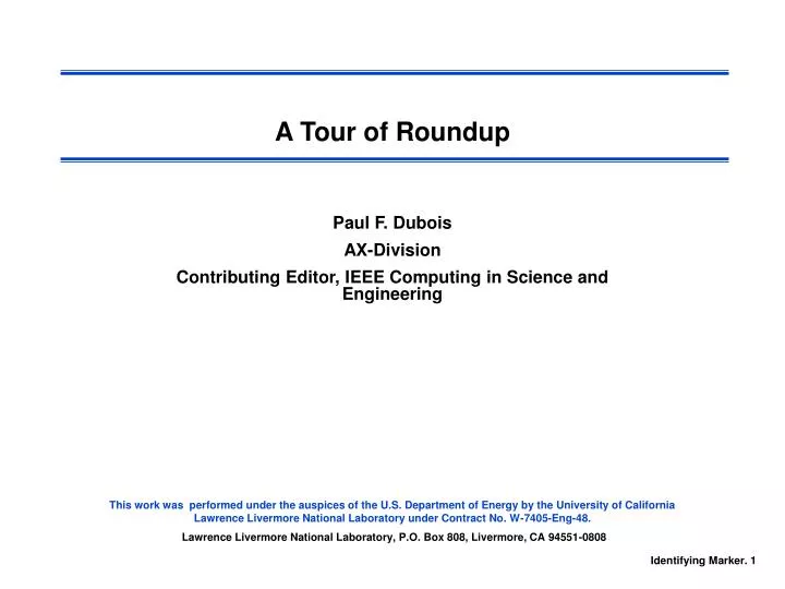 a tour of roundup