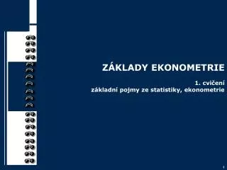 z klady ekonometrie 1 cvi en z kladn pojmy ze statistiky ekonometrie